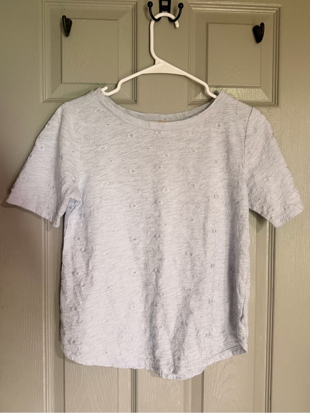 LOFT Light Blue Short-Sleeve Embroidered Tee for Kids